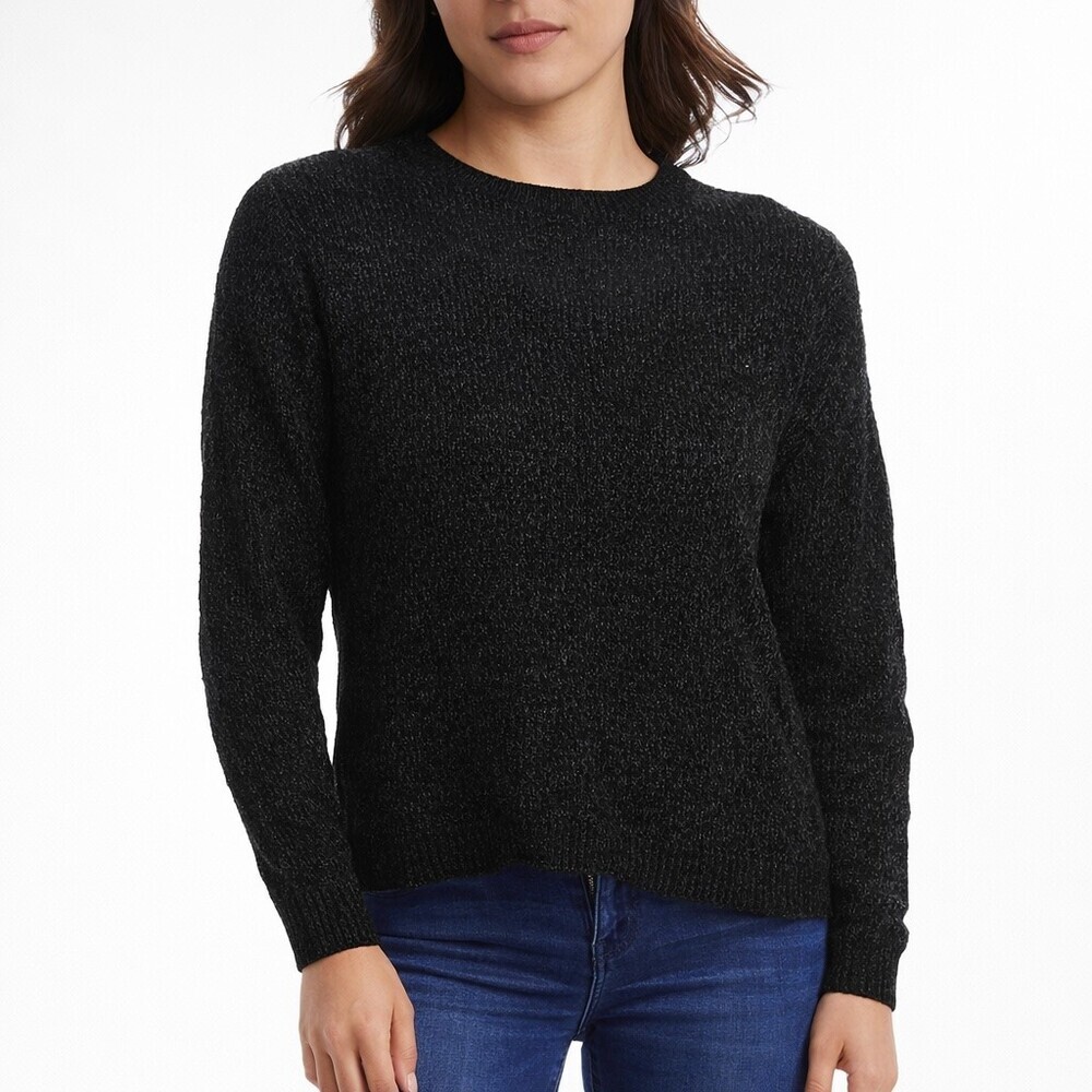 Weatherproof Vintage Women's S Pullover Sweater Black Polyester H0209